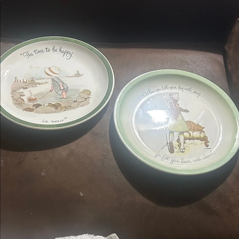 Vintage Collectors Edition Holly Hobbie Plates (2 plate bundle)